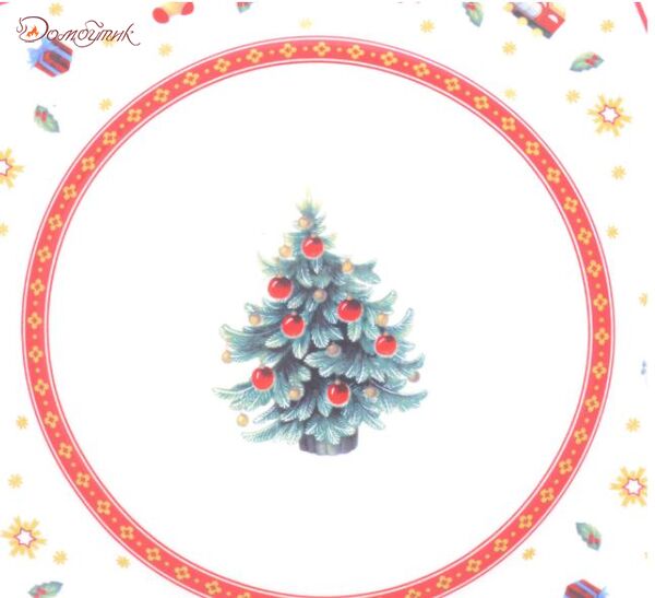 Тарелка Repast Christmas world Toys red диаметр 21 см - фото 2