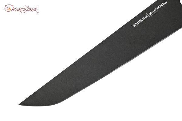Нож кухонный "Samura SHADOW" Хамокири с покрытием Black-coating 254 мм, AUS-8, ABS пластик - фото 4