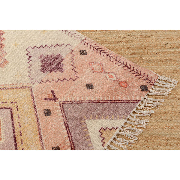 Ковер из хлопка с этническим орнаментом цвета лаванды из коллекции Ethnic, 160x230 см - фото 3