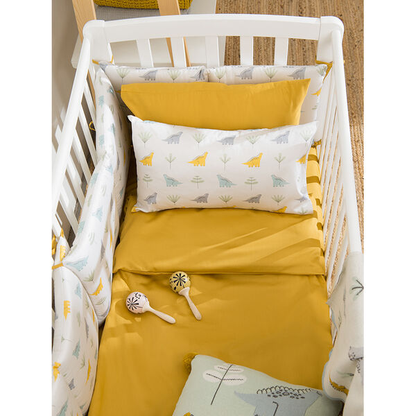 Комплект детского постельного белья из сатина горчичного цвета из коллекции Essential, 100х120 см - фото 2