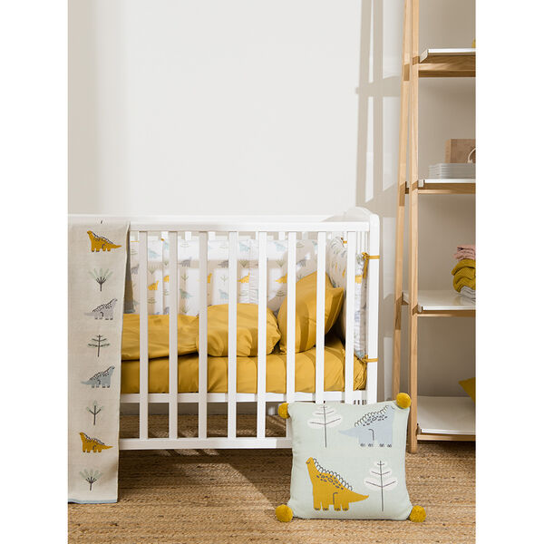 Комплект детского постельного белья из сатина горчичного цвета из коллекции Essential, 100х120 см - фото 3