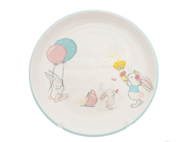 Набор детской посуды Royal Classics Funny Bunnies (4 пр) голубой - фото 3