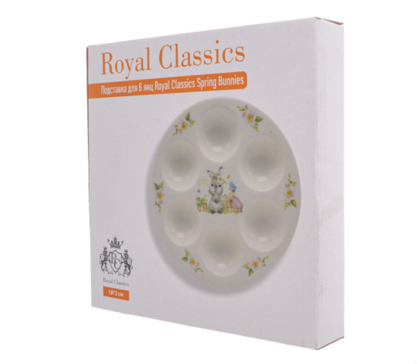 Подставка для 6 яиц Royal Classics Spring Bunnies 18*2 см - фото 2