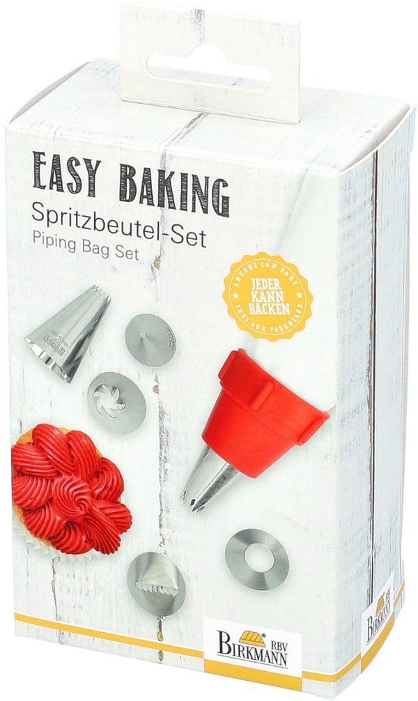 Мешок кондитерский с набором 6 насадок Birkmann Easy Baking, набор 8 предметов, сталь - фото 2