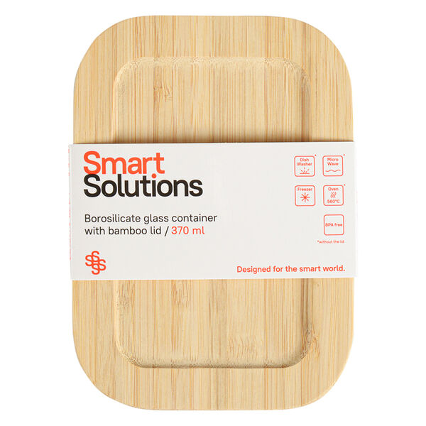 Контейнер для запекания и хранения Smart Solutions с крышкой из бамбука, 370 мл - фото 7