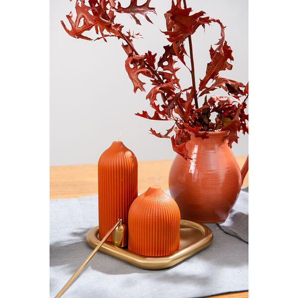 Свеча декоративная оранжевого цвета из коллекции Edge, 16,5см - фото 4