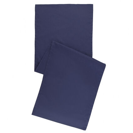 Дорожка на стол из хлопка темно-синего цвета из коллекции Essential, 45х150 см - фото 4