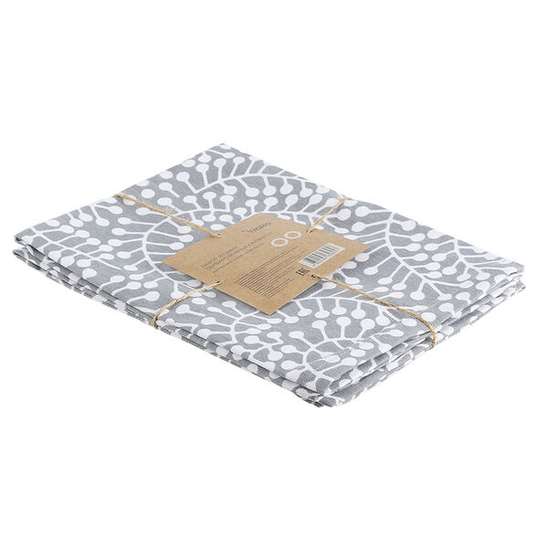 Набор из двух салфеток сервировочных серого цвета с принтом Спелая Смородина из коллекции Scandinavian touch, 45х45 см - фото 6