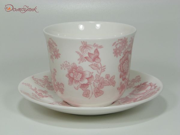 Чайная пара "Викторианская роза" (розовая) 500 мл - фото 4