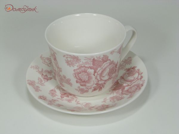 Чайная пара "Викторианская роза" (розовая) 500 мл - фото 6