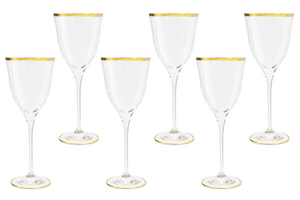 Набор бокалов для вина Сабина золото, 0,3 л, 6 шт, Same Decorazione - фото 2