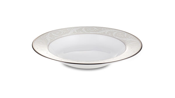 Тарелка суповая Narumi Платиновый ноктюрн 23 см, фарфор костяной - фото 2