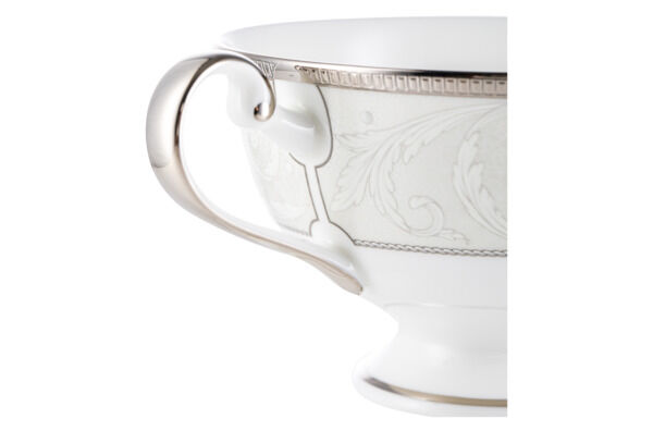 Чашка чайная с блюдцем Narumi Платиновый ноктюрн 230 мл, фарфор костяной - фото 4