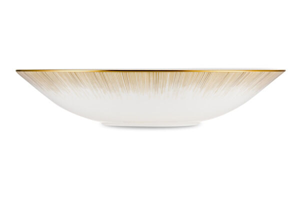 Тарелка суповая Narumi Сверкающее Золото 23 см, фарфор костяной - фото 6