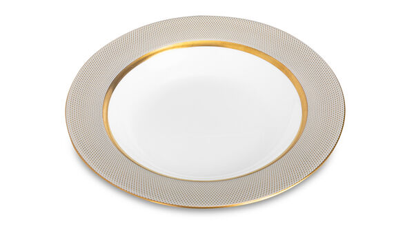 Тарелка суповая Narumi Золотой алмаз 23 см, фарфор костяной - фото 3