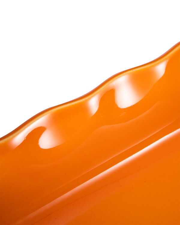 Форма для запекания прямоугольная Esprit de cuisine Festonne 41х25 см, ручки, оранжевая - фото 3