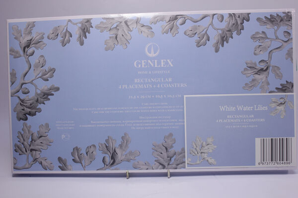 Набор подставок под горячее "Белые Кувшинки.GOLD" 8 шт (21,5х29 см и 10х10 см), GenLex - фото 4
