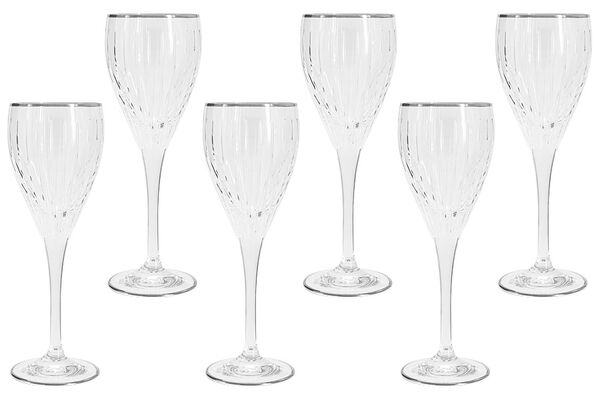 Набор бокалов для вина Пиза серебро, 0,25 л, 6 шт - фото 2