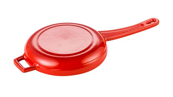 Сковорода  16 см, 0,4 л, чугун, красная, Lava - фото 3