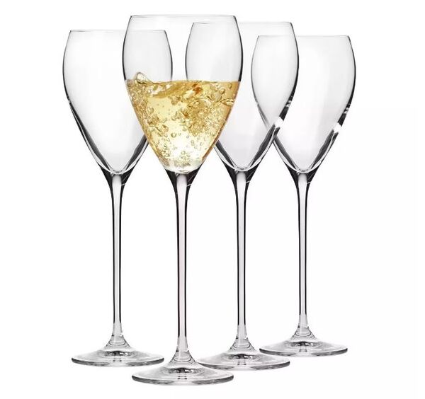 Набор бокалов для белого вина Жемчуг 280 мл. 4 шт, стекло, Krosno - фото 4