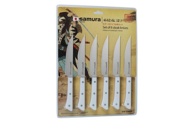 Набор стейковых ножей 6 в 1 "Samura HARAKIRI" 31 (125мм), кор.-стойкая сталь,ABS пластик - фото 4