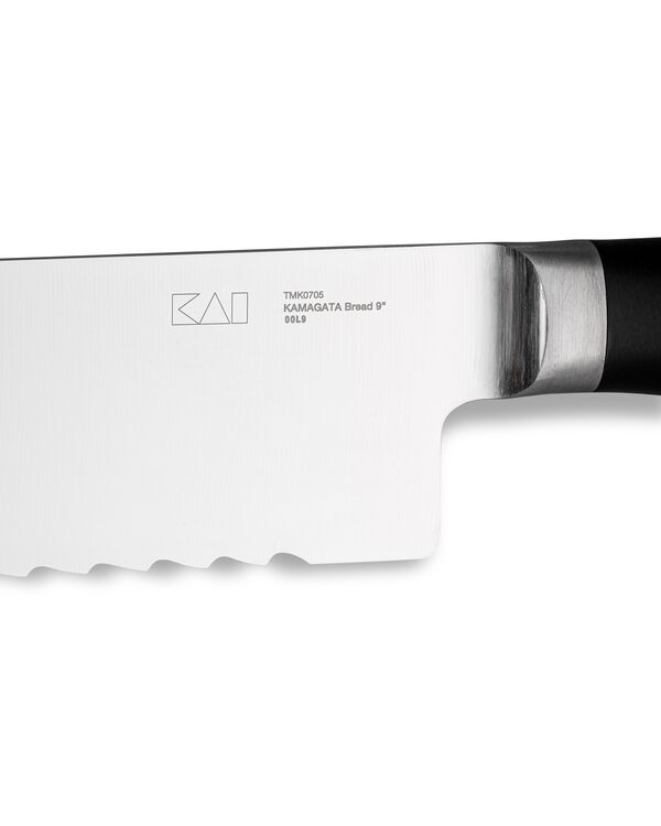 Нож хлебный KAI Камагата 23 см, кованая сталь, ручка пластик - фото 8