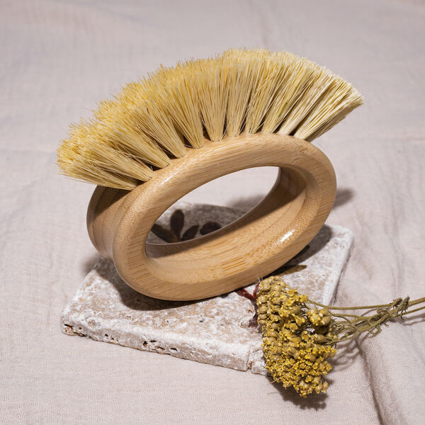 Щетка - кольцо деревянная с щетиной из сизаля - фото 2