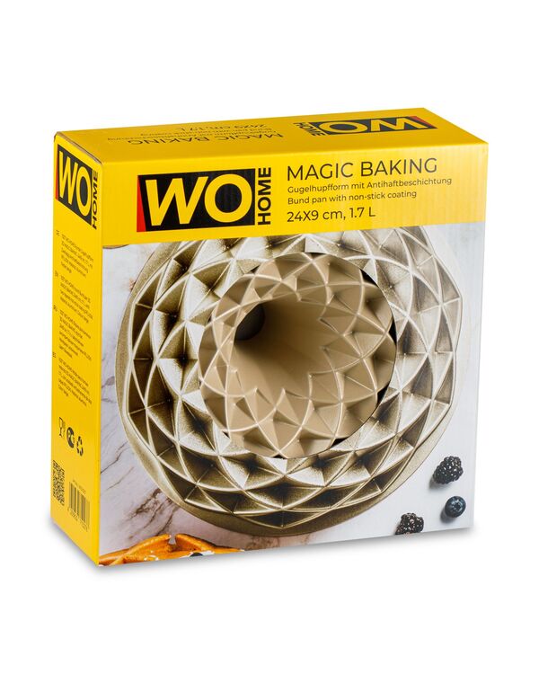 Форма для выпечки кекса WO HOME 3 D MAGIC BAKING 24х9 см, 1,7 л, алюминий, антипригарное покрытие - фото 5