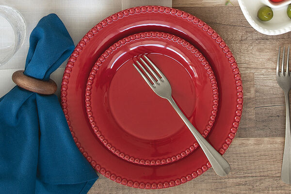 Тарелка обеденная Tiffany, бургунди, 26 см - фото 2