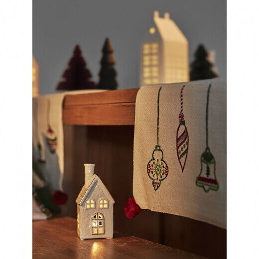 Дорожка с вышивкой Christmas decorations из коллекции New Year Essential, 45х150 см - фото 4