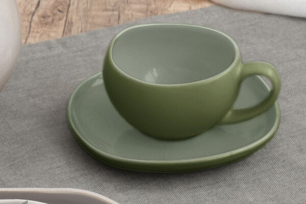 Чашка с блюдцем Organica, зелёная, 0,09 л - фото 2