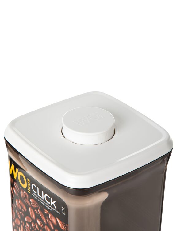 Контейнер 2,5 л для сыпучих продуктов с вакуумной крышкой WO HOME CLICK, пластик, коричневый - фото 4