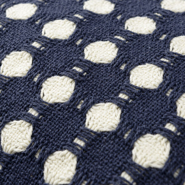 Чехол на подушку из хлопка Polka dots темно-синего цвета из коллекции Essential, 40x60 см - фото 8