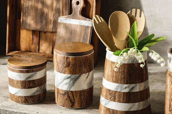 Банка для сыпучих продуктов Wood&Marble, 12х11,5 см, 0,7 л - фото 2