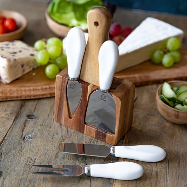 Набор ножей для сыра (ножи 4 шт., подставка для ножей 1 шт.) Kitchen Craft - фото 4