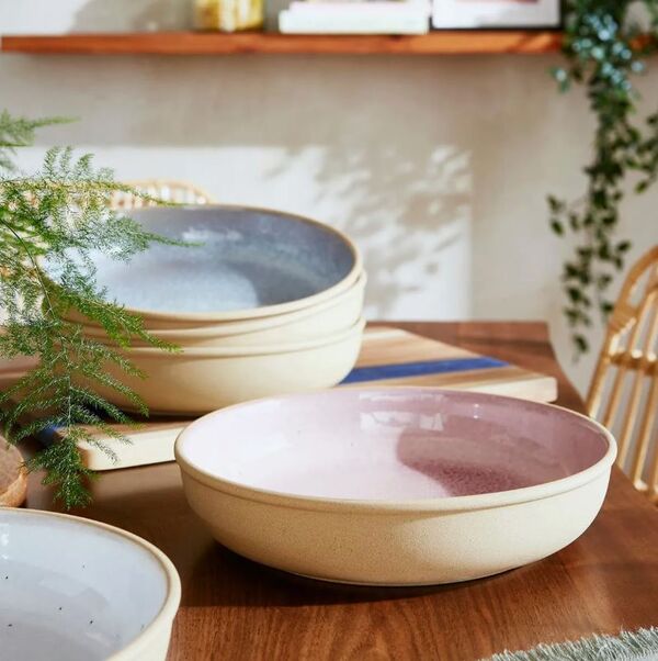 Тарелка для пасты 22 см Portmeirion Минералы Розовый кварц, керамика - фото 2
