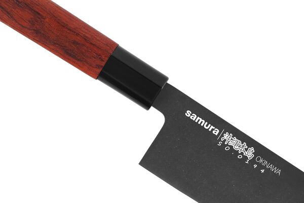 Нож кухонный "Samura OKINAWA" Сантоку 175 мм, AUS-8 с галт., палисандр - фото 2