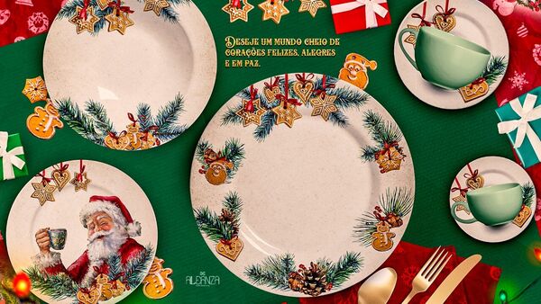 Набор столовой посуды Gingerbread, 4 персоны, 20 предметов, Alleanza Ceramica - фото 6