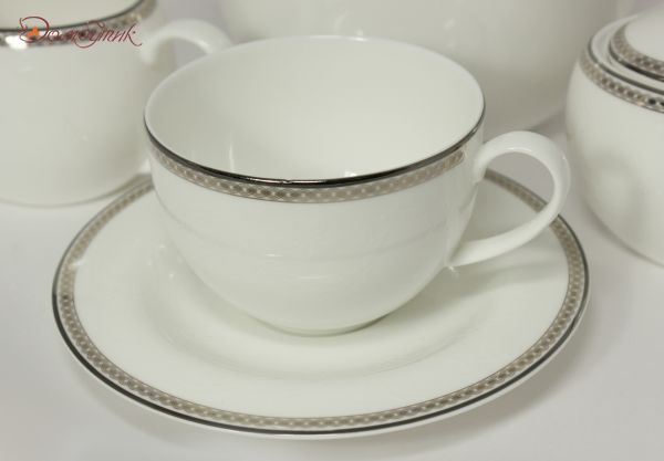 Чайный сервиз на 6 персон "Серебряная вышивка" (15 предметов) - фото 5