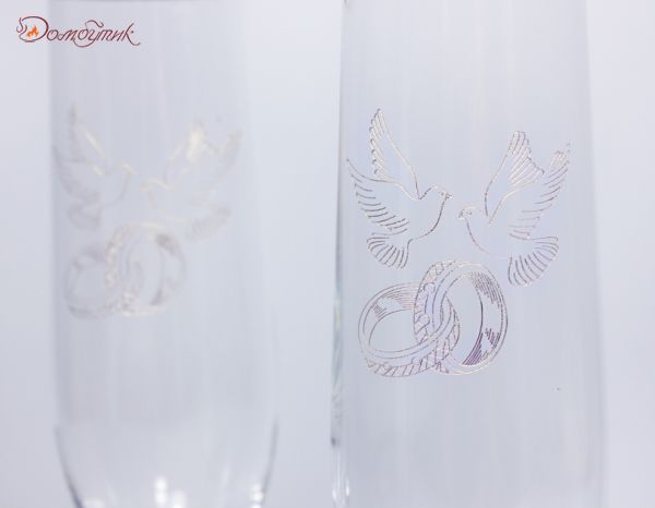 Свадебные бокалы для шампанского "Виола" 190 мл, 2 шт. - фото 2