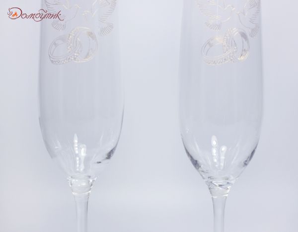Свадебные бокалы для шампанского "Виола" 190 мл, 2 шт. - фото 5