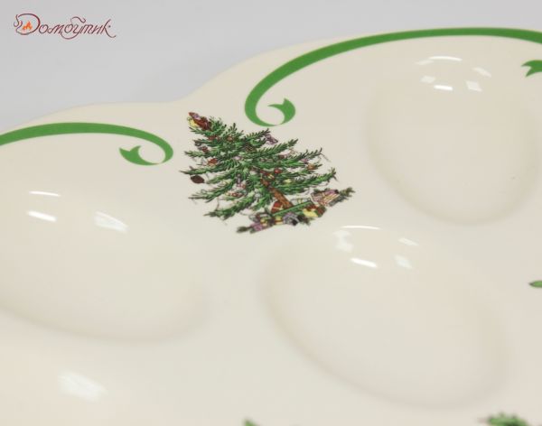 Блюдо для яиц Рождество 28,5 см - фото 4