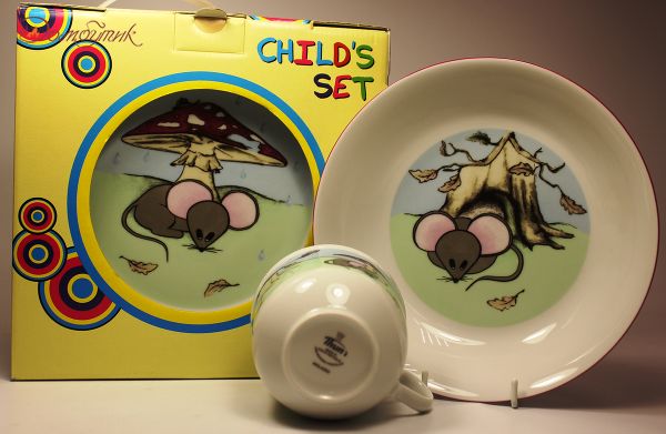 Детский набор посуды "Мышки", 3 предмета - фото 3