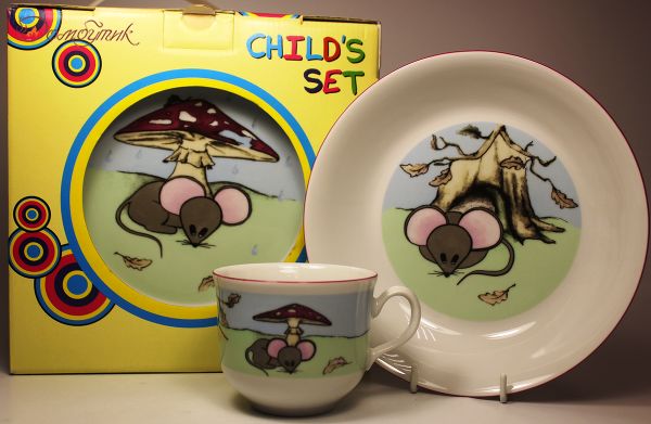 Детский набор посуды "Мышки", 3 предмета - фото 2
