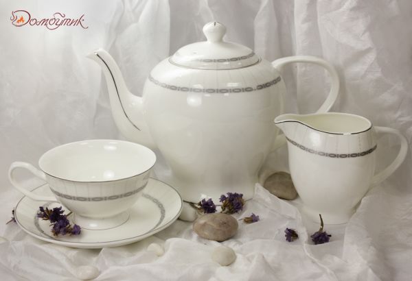 Чайный сервиз на 6 персон "Белый Антик" (15 предметов) - фото 2