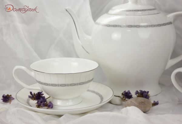 Чайный сервиз на 6 персон "Белый Антик" (15 предметов) - фото 3