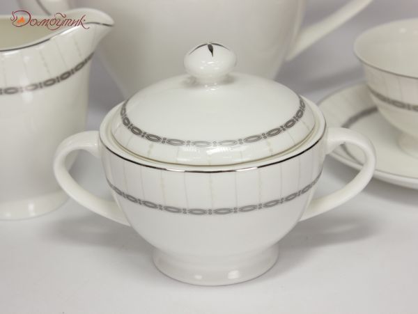 Чайный сервиз на 6 персон "Белый Антик" (15 предметов) - фото 5