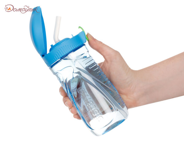Бутылка для воды с трубочкой тритан,  520мл - фото 7