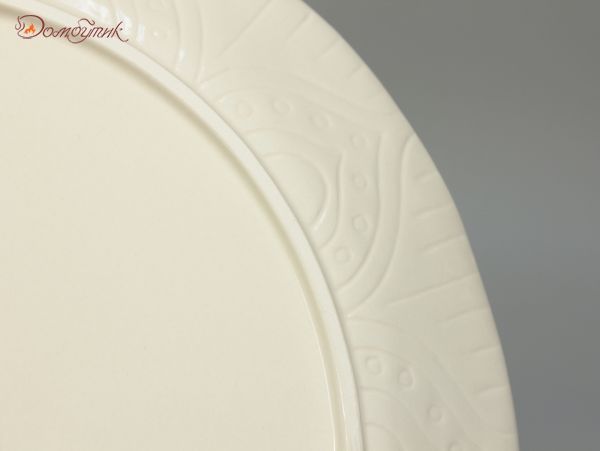 Тарелка белая "Цветочный узор" 29 см - фото 5