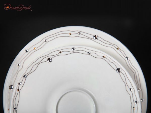 Чайный сервиз "Юпитер" сваровски на 6 персон (22 предмета) - фото 5